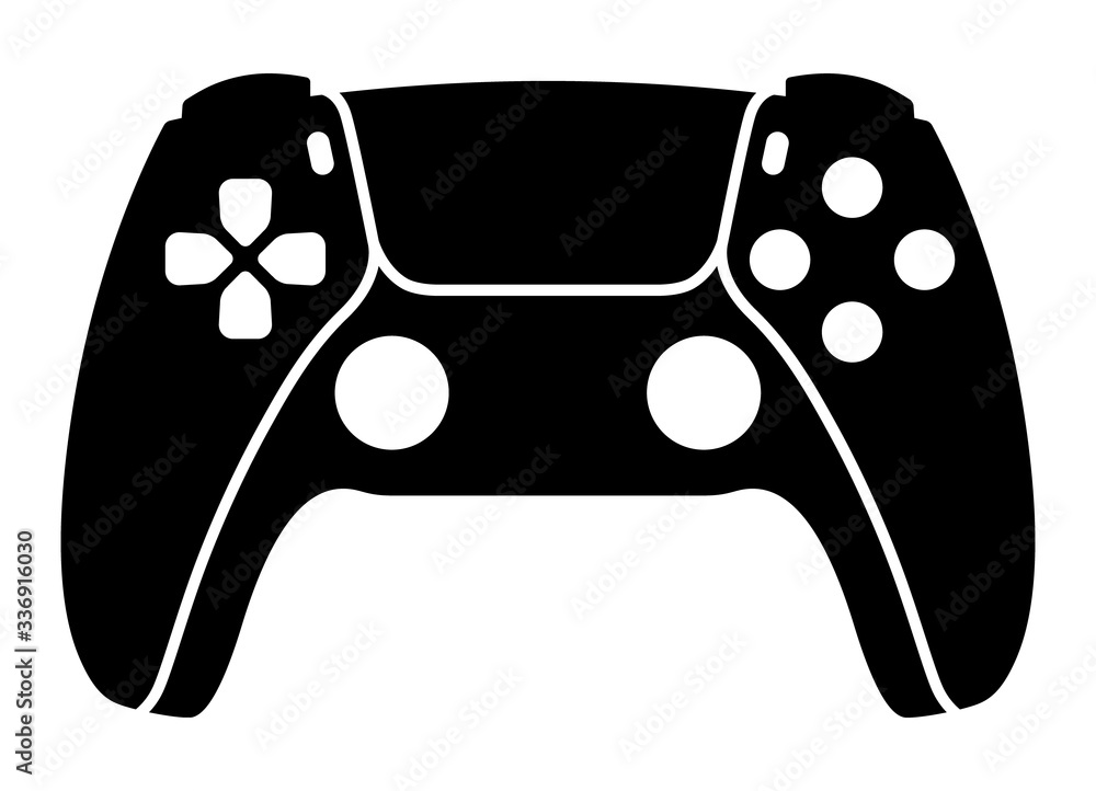 Poster next generation game controller or gamepad flat vector icon for gaming apps and websites