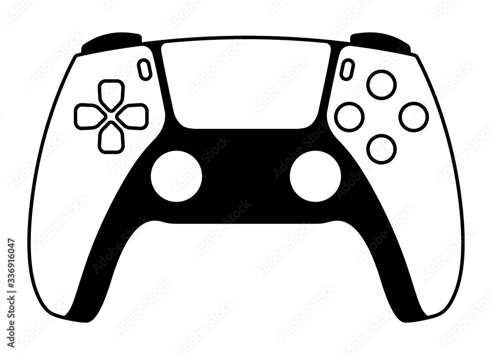 Poster next generation game controller or gamepad vector icon for gaming apps and websites