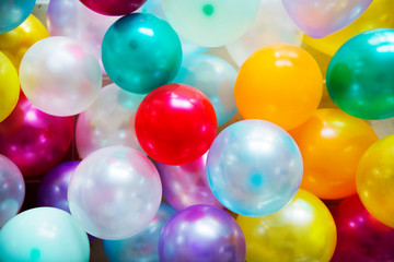 Fototapeta na wymiar Colorful balloons festive party concept