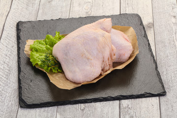 Raw chicken hip