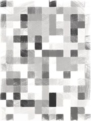 Black and white abstract mosaic with a rough texture background. black and white square pattern background. Picture for creative wallpaper or design art work. Backdrop have copy space for text.