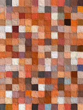 colorful abstract mosaic with a rough texture background. colorful square pattern background. Picture for creative wallpaper or design art work. Backdrop have copy space for text.
