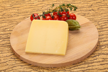 Hard parmesan cheese piece