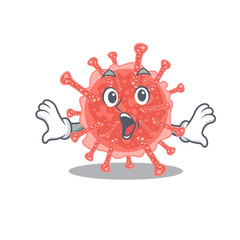 Cartoon design style of oncovirus has a surprised gesture