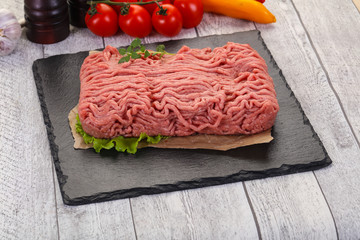 Raw turkey minced meat
