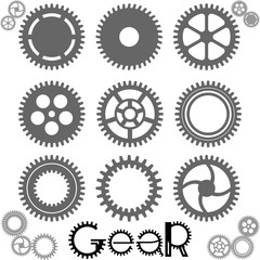 歯車のベクター素材セット