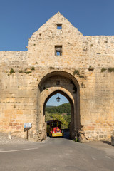  Porte des Tours, the medieval city gate, Domme, Dordogne, Aquitaine, France, Europe