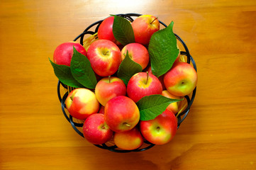New Zealand apple on wooden background