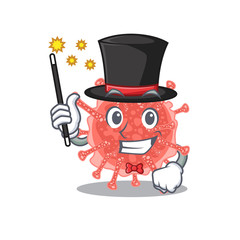 An attractive Magician of oncovirus cartoon design