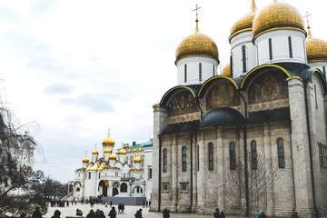Fototapeta na wymiar The Kreml in Moscow looking gold