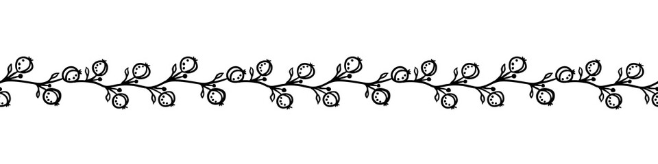 Floral vector seamless border