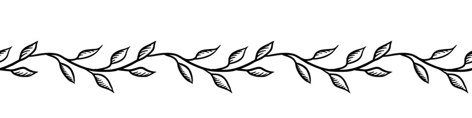 Floral vector seamless border