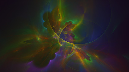3D rendering abstract fractal light background