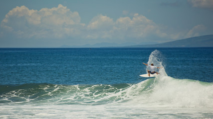 Surfer in the waves.