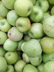 Green Apple Background, shallow depth of field.