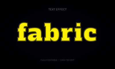 Fabric embroidery jeans text effect