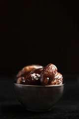 Bowl swith dates for ramadan celebration