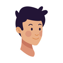 young man head avatar character