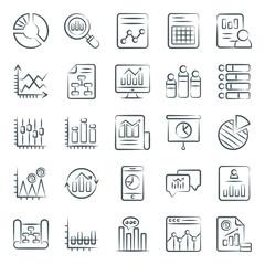 
Infographics And Chart Doodle Icons Pack 

