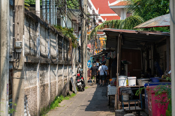 バンコクの路地裏の風景
