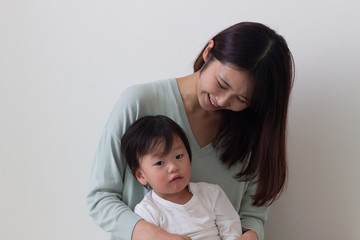 親子　笑顔
