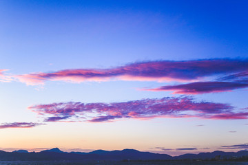 scenic colorful sky at sunset