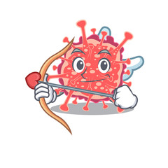 Polyploviricotina in cupid cartoon character with arrow and wings