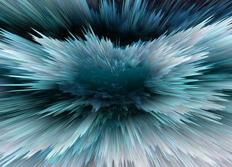 Fototapeta premium Abstract 3D explosion illustratoin. Colorful graphic design. Hight resolution creative background. Wallpaper for your Desk table. 
