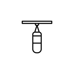 Punching bag icon. Boxing vector icon. Punching ball sign. Equipment and sport symbol. Trendy Flat style for graphic design, Web site, UI. EPS10. - Vector illustration
