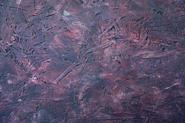 Texture of dark red and blue wooden with cracks, photo wallpaper, photophone, background. Flat lay. Copy space.