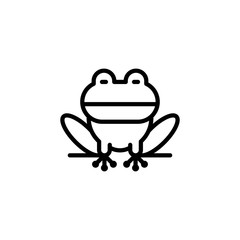 Frog logo. Frog icon silhouette vector illustration. Animal icon. Trendy Flat style for graphic design, Web site, UI. EPS10. - Vector illustration