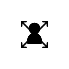 Career icon. Career symbol. Vector illustration can be used for topics person, ambition, development, progress, job.