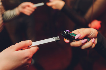 POD or ultra-portable systems vape is the newest Electronic cigarette technology.POD vape isolated...