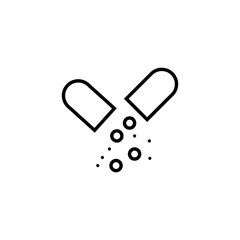Antibiotics icon. Virus icon. Tablets icon. Trendy Flat style for graphic design, Web site, UI. EPS10. - Vector illustration