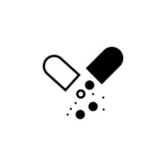 Antibiotics icon. Virus icon. Tablets icon. Trendy Flat style for graphic design, Web site, UI. EPS10. - Vector illustration