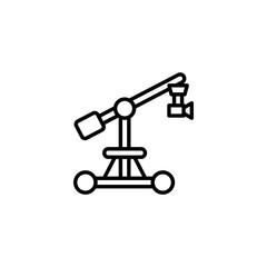 Camera crane icon vector. Camera crane. Linear style sign for mobile concept and web design. - Vector illustration