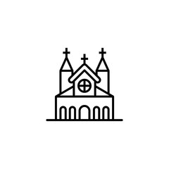 Church Icon isolated on white background. Religion symbol for your web site design, logo, UI. Vector illustration, EPS10.