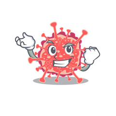 A dazzling polyploviricotina mascot design concept with happy face