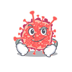 Naklejka premium A mascot design of polyploviricotina having confident gesture