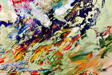 Colorful abstract background wallpaper. Modern motif visual art.  Mixtures of oil paint. Trendy...
