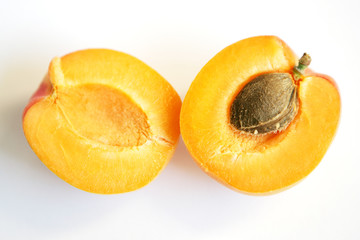 France, Abricot, Fruit d' été sur fond uni