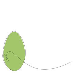Easter egg green, vector illustration