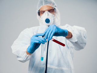 Fototapeta premium Laboratory coronavirus doctor covid-19 mask