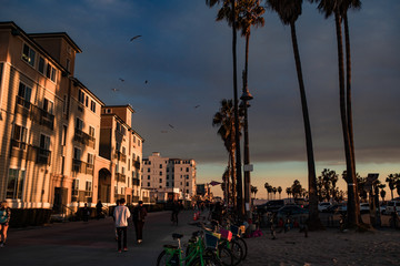 sunset in venice