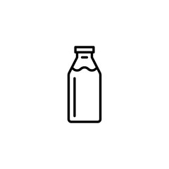 Bottle of milk icon. Milk bottle vector icon, linear style pictogram isolated on white. Trendy Flat style for graphic design, Web site, UI. EPS10. - Vector illustration