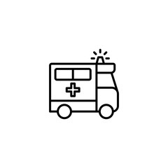 Ambulance truck vector icon. Modern, simple flat vector illustration for web site or mobile app, graphic design, UI. EPS10.