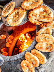 аzeri national tandoor bread with sesame seeds