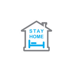 Self isolation related icon on background for graphic and web design. Creative illustration concept symbol for web or mobile app