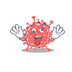 A cartoon design of polyploviricotina having a crazy face