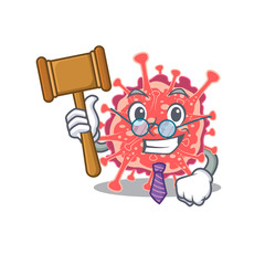 Fototapeta premium A humble judge of polyploviricotina cartoon character design wearing glasses